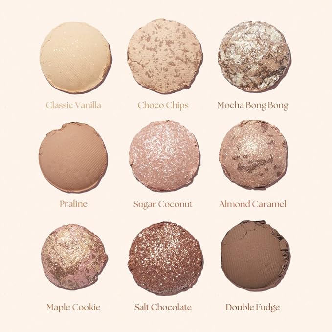 dasique Shadow Palette #21 Almond Vanilla l Vegan, Cruelty-Free l 9 Blendable Shades in Smooth Matte and Shimmer Finishes with Gorgeous Pearls