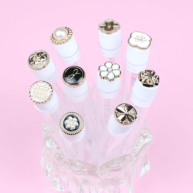 20pcs Mascara Wands Tube Reusable Lash Spoolies Golden Crystal Eyelash Brush Tubes Spoolies Lash Extension Brushes Applicators Makeup Tools (Golden Metal-2-MIX)