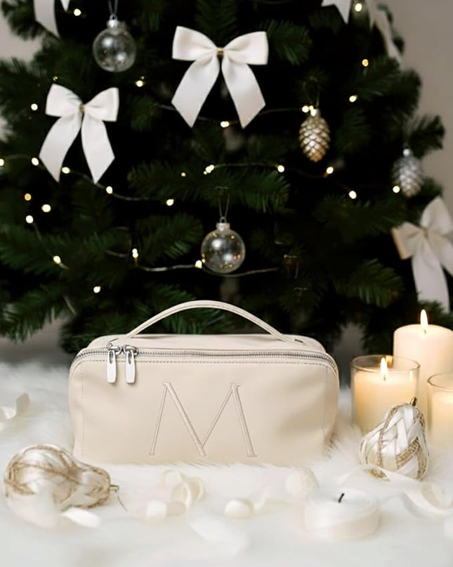 EACHY Travel Makeup Bag,Large Capacity Cosmetic Bags for Women,Waterproof Portable Pouch Open Flat Toiletry Bag Pattern Makeup Bag