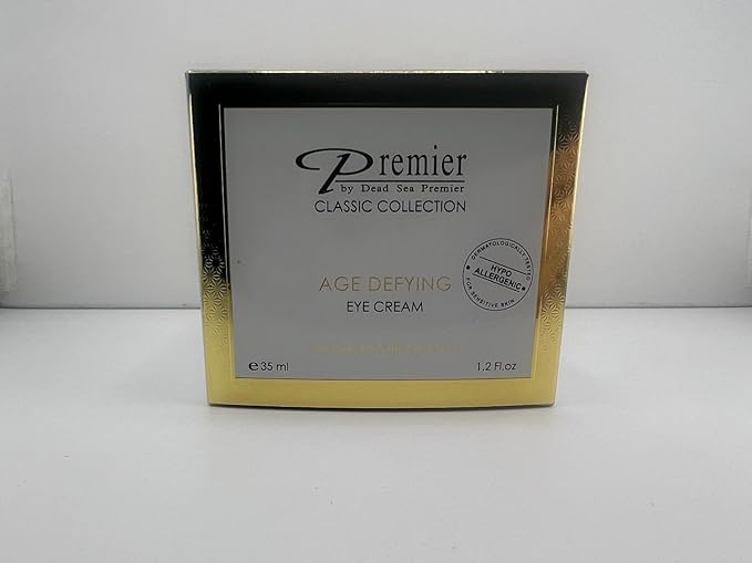 Premier Dead Sea Eye Cream, Age defying, Helps minimize wrinkles, Dark circles, sagging skin, Reduce bags, vitamin A & E, hyaluronic acid, anti-aging, Hypoallergenic, classic collection 1.2fl oz