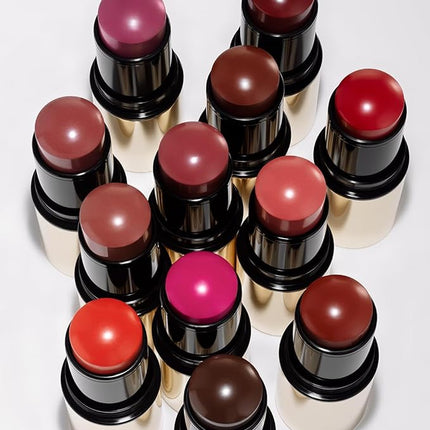 MAKE Beauty Heat Stroke Cream Blush Stick for Cheeks with Natural Hydrating Dewy Finish. Creamy Gel Blush Balm - Shade Flushed, Peachy Nude Cheek Tint