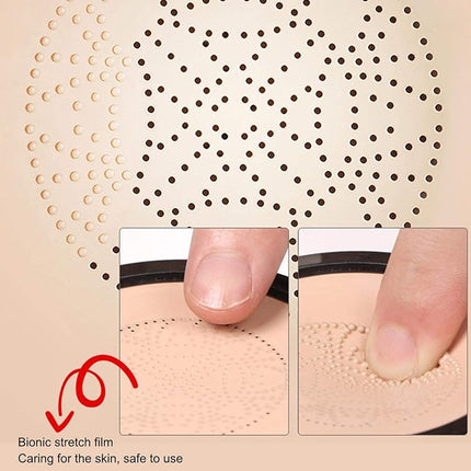 2 Pack Mushroom Head Air Cushion CC Cream BB Cream, Concealer Lasting Nude Makeup Moisturizing Brightening Pigment CC Liquid Foundation Ivory