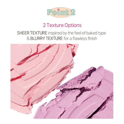 ETUDE Heart Pop Duo Blush, Strawberry Pink Cheek Colors, Soft Glow & Glossy Finish, Layering Formula, Compact 0.2 oz – Strawberry Mochi