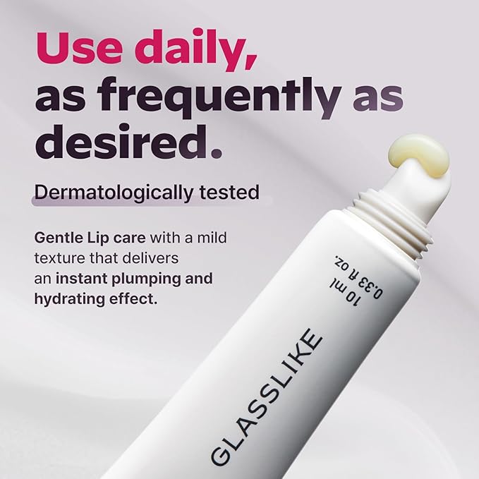 GLASSLIKE Moisture Plumping Vita Lip Serum, revitalizing and volume care for lip, Moisture Plumping Hypoallergenic Lip care, Glass-like Lip - 0.33 fl.oz