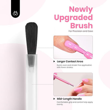 Beetles Pink Gel Polish - First Crush 15ML/0.51Fl Oz, Light Pink Gel Nail Polish, Soak Off UV LED Lamp Nail Art, Long-Lasting Manicure Salon DIY Home Spring Valentines Nails - Gifts for Her