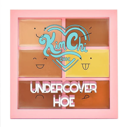 KimChiChic Beauty Undercover Hoe Corrector Palette - Full Coverage Concealer, Creamy, Long Wearing, Hides Dark Circles & Blemishes Cruelty Free, Golden Tan 0.25oz