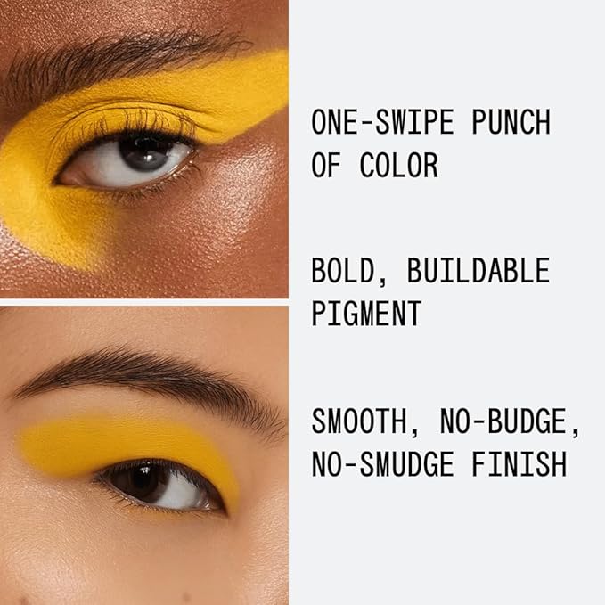 about-face Matte Fluid Eye Paint It's Blitz – High-Pigment Liquid Eyeshadow, Long-Lasting, No-Budge Matte Finish, Vegan & Cruelty-Free (Primary Yellow)