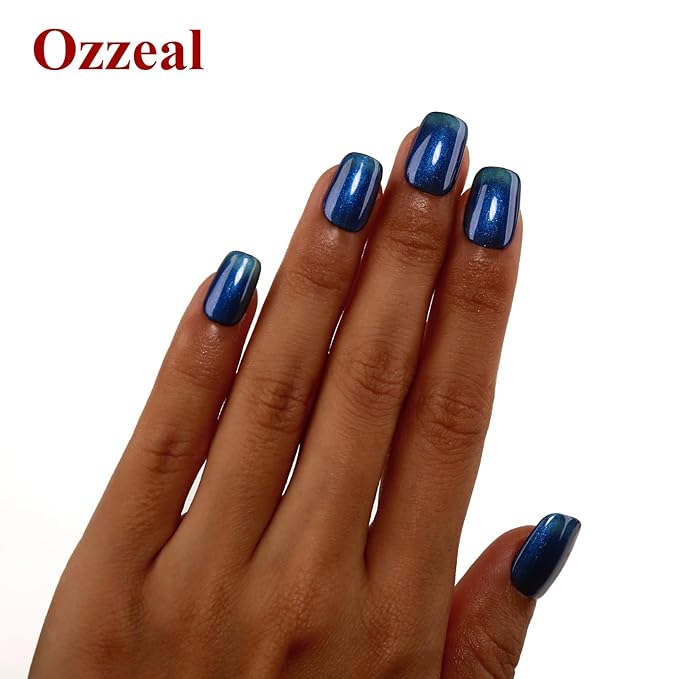 Pearl Gel Nail Polish, 0.5 Fl Oz Navy Blue Glitter Pearl Gel Nail Polish Sparkle Shimmer Fall Winter for Art DIY Manicure Soak off LED UV