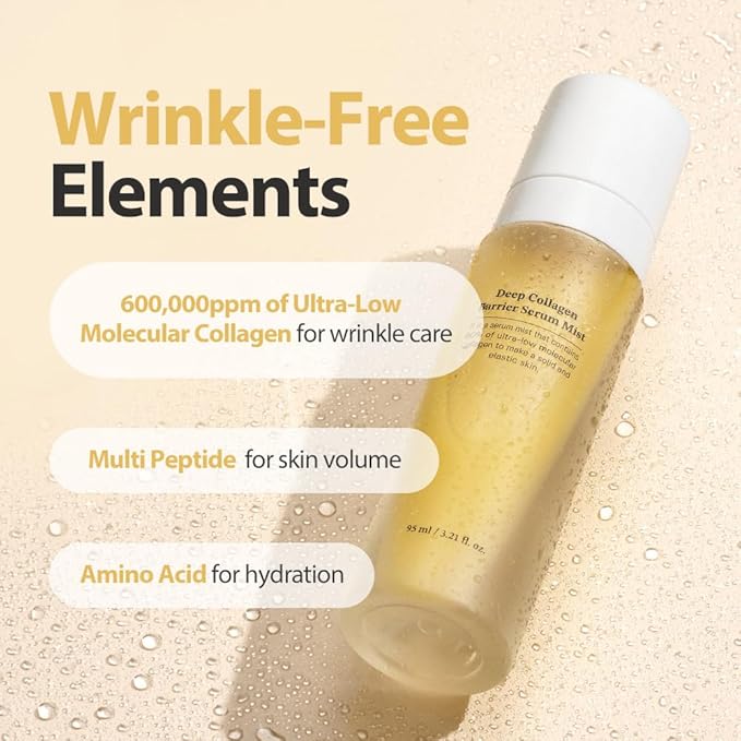 SUNGBOON EDITOR Melting Collagen Set (Deep Collagen Melting Patch 6pcs, Barrier Serum Mist), Real Collagen Care for Puffy Eyes and Neck Wrinkles, Best Gifts for Mom, Skincare Gift Sets for Mom