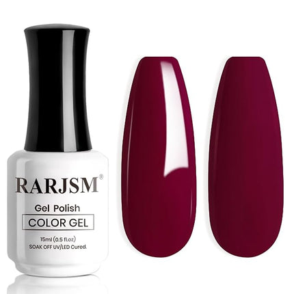 RARJSM Magenta Gel Nail Polish Creamy Fuchsia Purple Red Gelpolish 15ML 1Pc Soak off Curing Required Nail Art French Manicure Salon DIY at Home Fall Winter