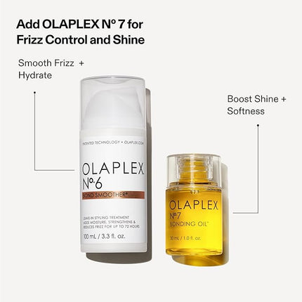 Olaplex Nº. 6 Bond Smoother: Leave-In Styling Treatment | Smooths, Conditions, & Strengthens | Frizz Control for Up to 72 Hours | For Coily, Curly, Straight, and Wavy, 100 mL / 3.3 Fl Oz