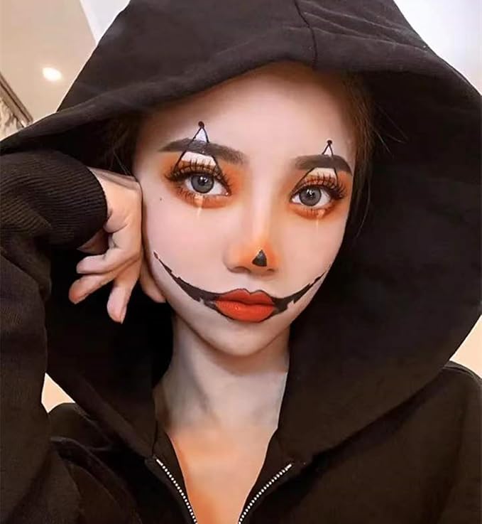 Go Ho Pastel Orange Body Paint Washable(2.37oz/pc),Water Based Cream Pastel Orange Face Body Paint for SFX Cosplay Costumes Festivals Halloween Makeup