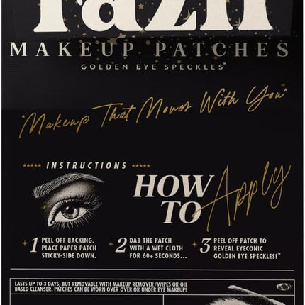 Fazit Makeup Patches - Golden Eye Speckles - Glow Up Make-Up Patches - Cute Glitter Makeup Accessories for Women - Cosmetic Glitter for Face