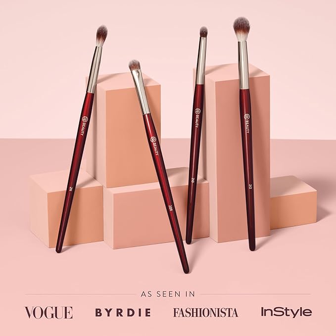 BK BEAUTY - CORE LINE EXTENSION EYE SET (4PC) - Professional Eyeshadow Brush Set for Precise Makeup Placement & Blending | Premium Eye Makeup Brushes for Flawless Application