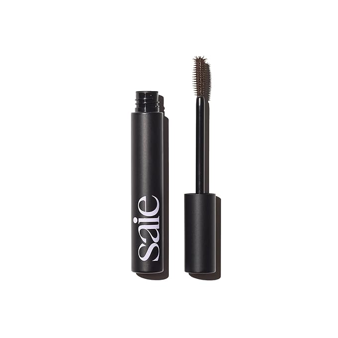 Saie Mascara 101 - Lash Lengthening Mascara for Thick, Bold, Lifted Lashes - Buildable Eye Makeup Formulated to Strengthen and Condition with Rich Nutrients - Brown (0.31 oz)