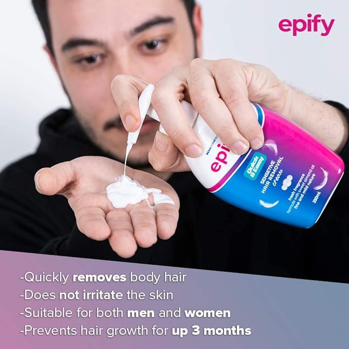 Epify Intimate Hair Removal Cream for Men and Women - Pubic, Bikini & Sensitive Areas (Pack of 6)