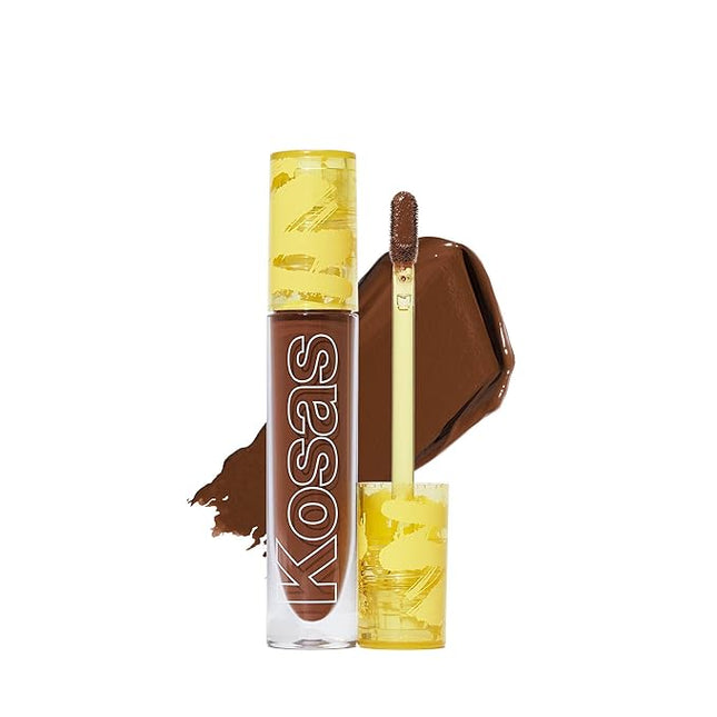 Kosas Revealer Concealer - Medium Coverage Makeup with Hyaluronic Acid, Conceals Dark Circles Under Eyes, Dark Spots and Blemishes + Brightens, Hydrates, Long-Lasting & Vegan, (Tone 10 W)