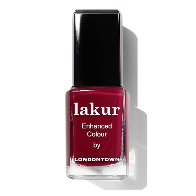 LONDONTOWN lakur Nail Polish - Chip-Resistant, Non-Toxic, Conditions & Hydrates Nails | Glossy Amaranth Purple, Dragon Fruit, .40 fl oz