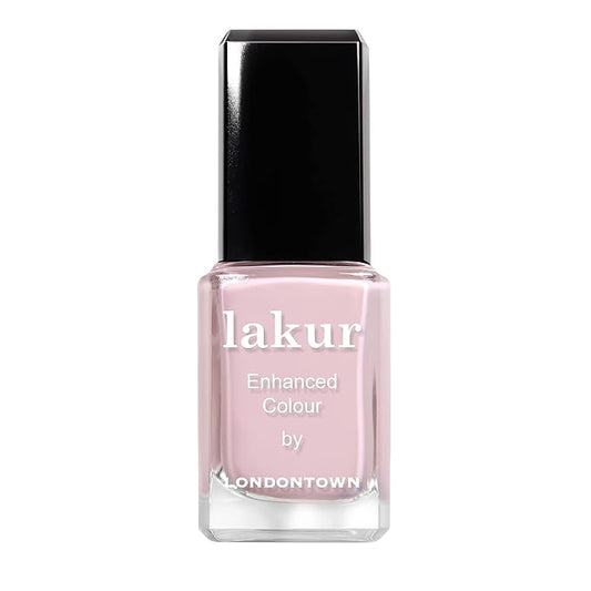 LONDONTOWN lakur Nail Polish - Chip-Resistant, Non-Toxic, Conditions & Hydrates Nails | Glossy Light Pink, Rosewater, .40 fl oz