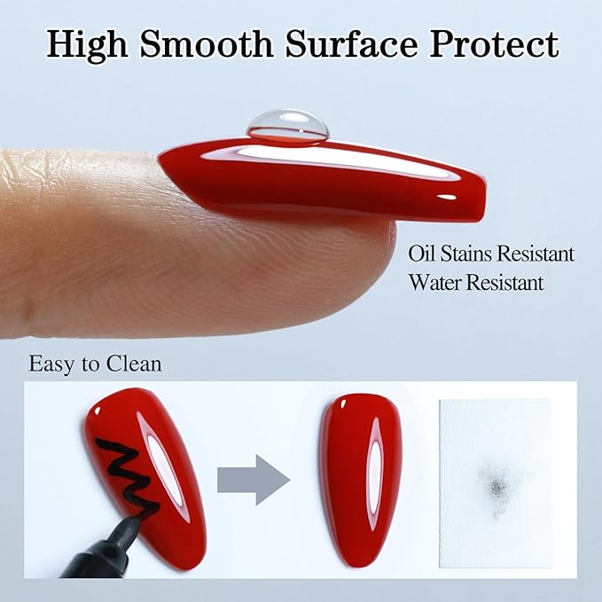 Double Rhythm 2 Pcs 15ML No Wipe Gel Top Coat and Base Coat Set Clear Glossy Gel Polish Kit Soak Off LED (Top Coat and Matte Coat)