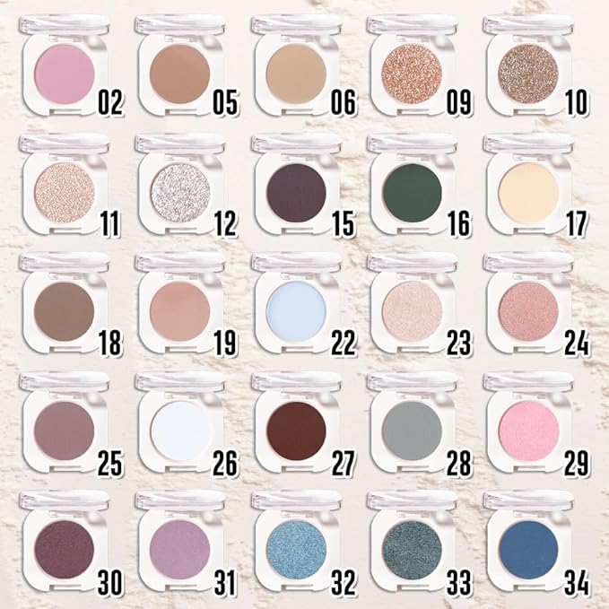 Single Matte Eye Shadow Palette Makeup, White Matte Eyeshadow for Women Halloween Birthday Party Wear, Monochrome Eye Shadow Makeup, Pigmented Waterproof Sombras Para Ojos, 26