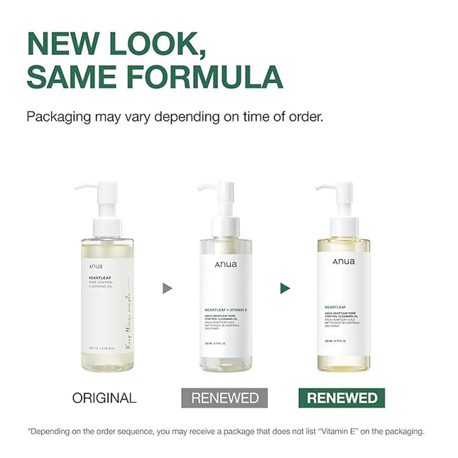 Anua Heartleaf Pore Control Cleansing Oil, Oil Cleanser for Face, Makeup Blackhead Remover, Korean Skin Care 6.76 fl oz(200ml) (original)