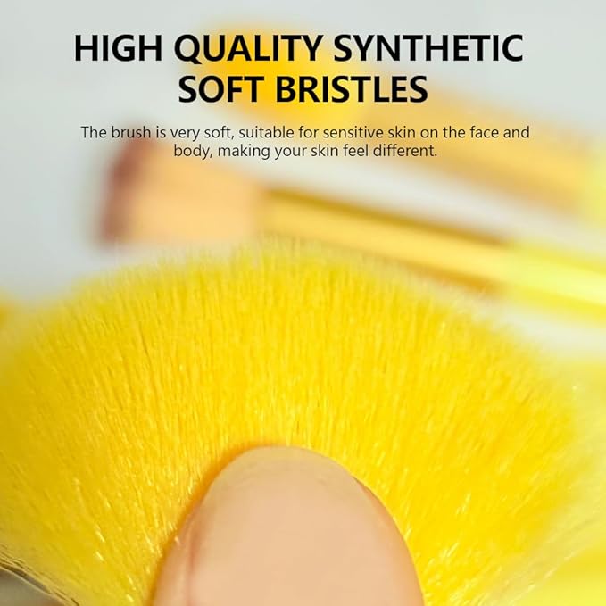 DJMH 13-Piece Makeup Brush Set with Storage Holder, Professional Cosmetic Brushes with Leather Case (green)