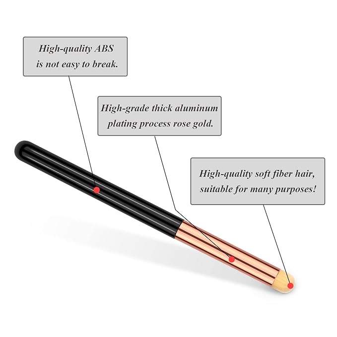 Eye Makeup Brushes Round Professional 3Pcs Concealer Eyeshadow Brush Set Can Blending Brushes for Card Making