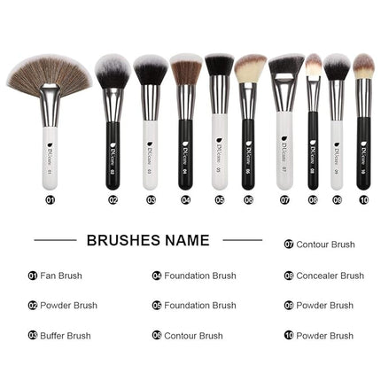DUcare Professional Makeup Brushes Set 31Pcs Panda Series Makeup Brush Set Kabuki Foundation Blending Face Powder Blush Concealers Eye Shadows With Leather Case Organizer