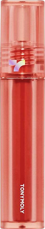 TONYMOLY Perfect Lips Shocking Lip Tint – Long-Lasting Semi-Permanent Lip Stain with Moisturizing Shea Butter, Rosehip, Argan & Jojoba Oils, N03 Coral Shocking, 0.37 fl oz