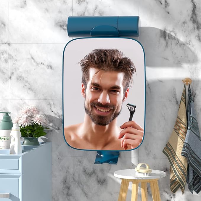 TOUCHBeauty Shower Mirrors for Men, 3X Magnification Shaving Mirror with Razor Holder, Bathroom Accessories for Men & Women 11" Size Version2.0