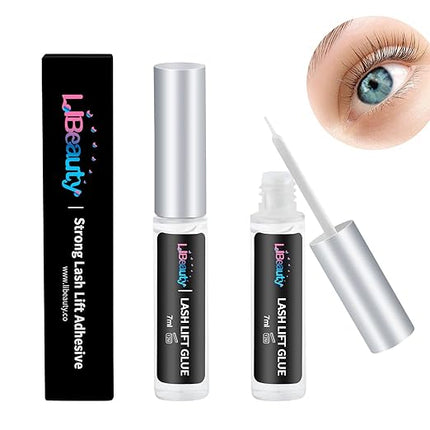 Libeauty Lash Lift Glue 2 Pcs Eyelash Lifting Adhesive Stron Sticky Eyelash Glue for Lash Perm or False Eyelashes and Dissolves Quickly in Water