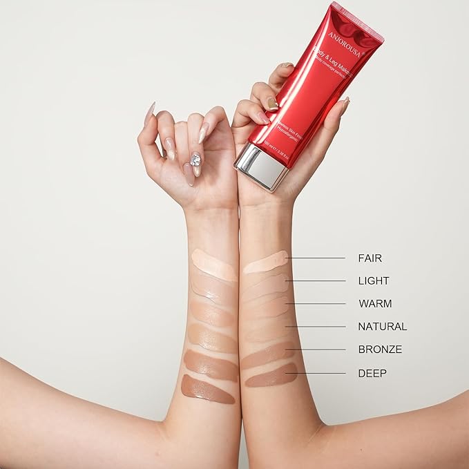 Body Coverage Perfector - Tattoo Cover Up Makeup,Body Foundation,Waterproof No Transfer Leg & Body Makeup (DEEP)