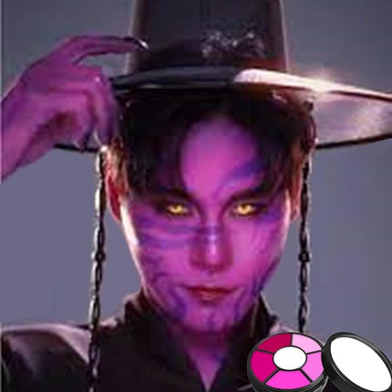 Go Ho 6 Colors Hot Pink Face Body Paint,Cream Washable Formula Face Paint for Halloween Cosplay,Body Paint SFX Makeup Palette,Professional Face Paint Makeup