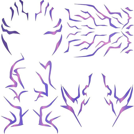 Purple Ombre Temporary Tattoos – Realistic Waterproof Body Art for Cosplay, Halloween, and Party Makeup