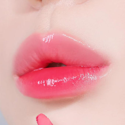 YNM Heart Jelling Tint, PEACH JELLING, Silicone Lip Brush Included, K-Beauty, Non-Sticky, Moisturizing, Smudge-Proof, Korean Lip Tint, Long-Lasting, Vivid Color, 0.09 oz