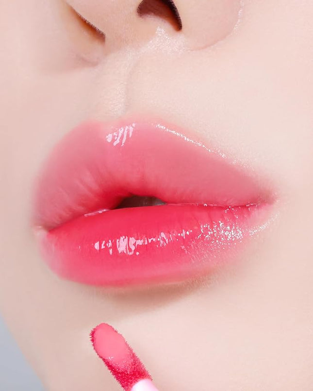 YNM Heart Jelling Tint, PEACH JELLING, Silicone Lip Brush Included, K-Beauty, Non-Sticky, Moisturizing, Smudge-Proof, Korean Lip Tint, Long-Lasting, Vivid Color, 0.09 oz