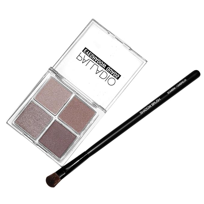 Palladio Flat Shadow Brush, Eyeshadow Flawless Blending, Perfect to Contour, Soften Edges, Smooth Finish, Synthetic Natural Bristles, Soft Feel, Comfortable Grip, Professional Application
