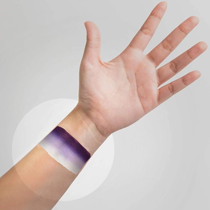 Kraze FX Dome Stroke - Orchid (25 gm), Professional 1-Stroke Split Cake, Hypoallergenic, Non-Toxic, Water Activated Face & Body Painting Makeup Supplies for Sensitive Skin, Kid Safe, Adults