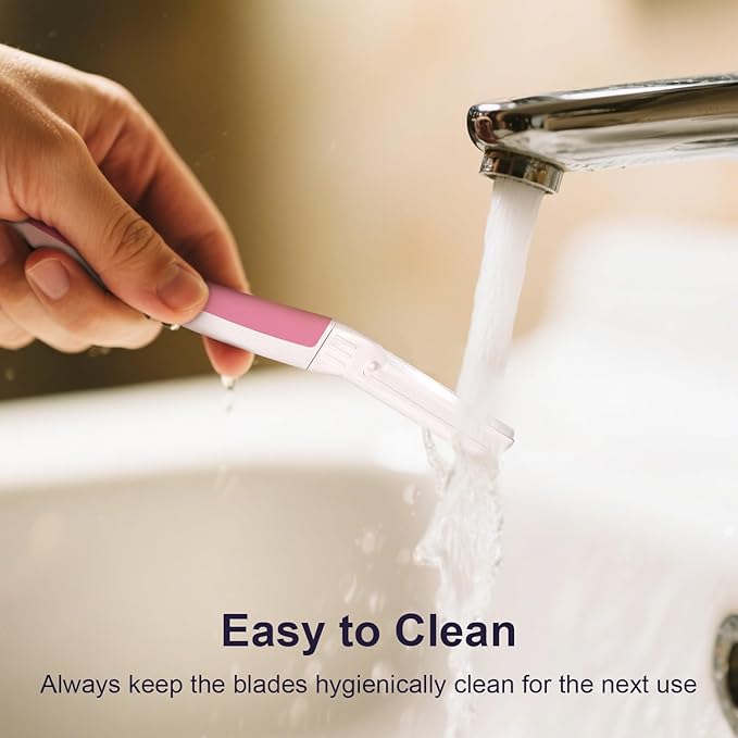 Dermaplane Razor for Women Face - Facial Razor for Women - Eyebrow & Face Razors, Exfoliating Microblades, Peach Fuzz Remover, Dermaplaning & Skin Care Tool, Travel Essentials, (12 pcs, Pearl Blush)