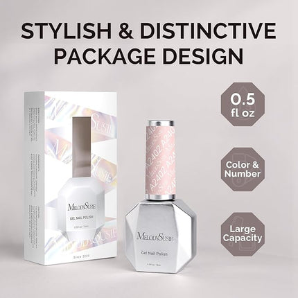 MelodySusie 15ML Milky Pink Gel Nail Polish,Macaron Color Nails Soak Off UV LED Creamy Nude Pink Gel Polish Gift for Women Nail Art Manicure Salon DIY Nail Design Decoration at Home-A2402