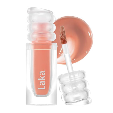 Laka Maxi Glayer Tint 3.8g/0.13oz, Glass Layer of Gloss, Ultra Glow & Vivid Layerable Pigments, High Shine Lip Oil, K-Beauty (#601 Linen)