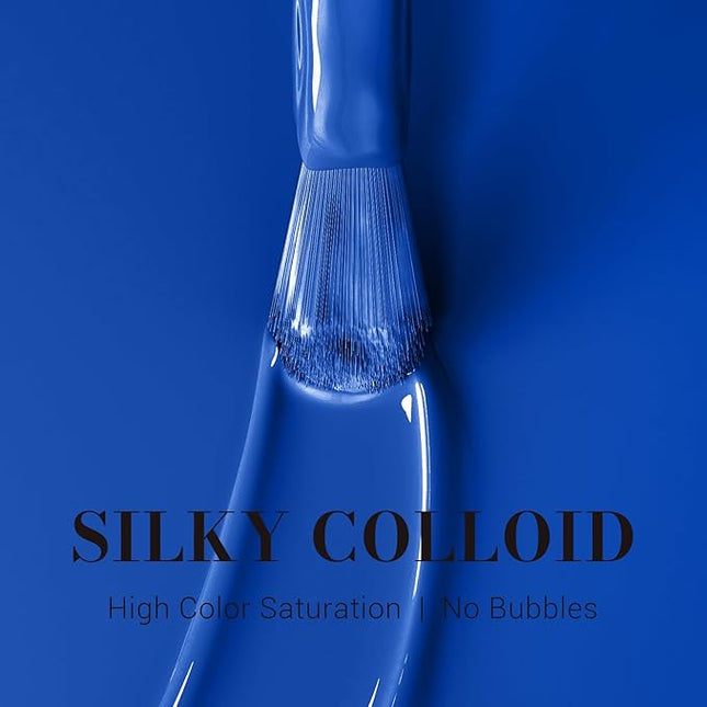 MelodySusie Sapphire Blue Gel Nail Polish,0.5fl oz Nail Polish Soak Off UV LED Royal Blue Gel Polish Gift for Women Nail Art Manicure Salon DIY Nail Design Decoration at Home-269-A2107