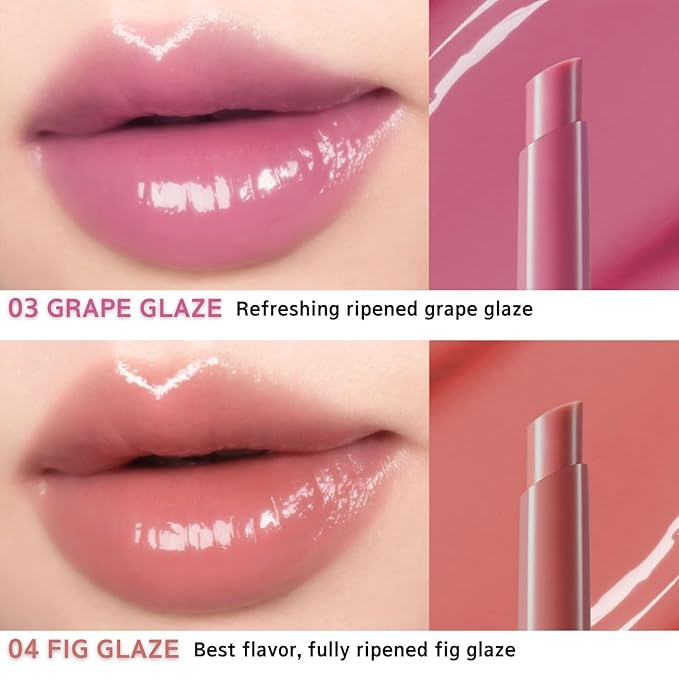BBIA Over Glaze Stick - Lip Plumping Gloss Melting Balm Lipstick, Intensive Volume Up, High Shine & Glossy, Ultra Watery Moisturizing & Volumizing, Glowy Texture, Korean Lip Makeup (04 FIG GLAZE)