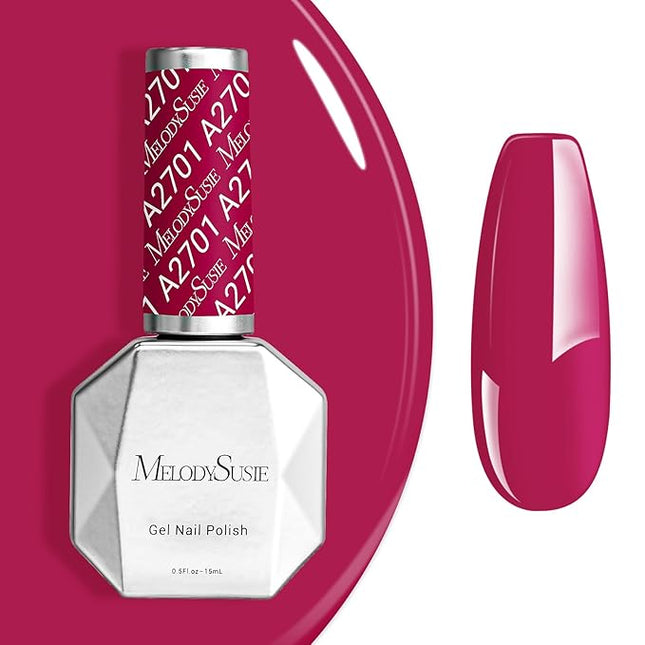 MelodySusie 0.5fl oz Purple Gel Nail Polish, Nails Soak Off UV LED Jelly Purple Gel Polish Gift for Women Nail Art Manicure Salon DIY Nail Design Decoration at Home-A2701