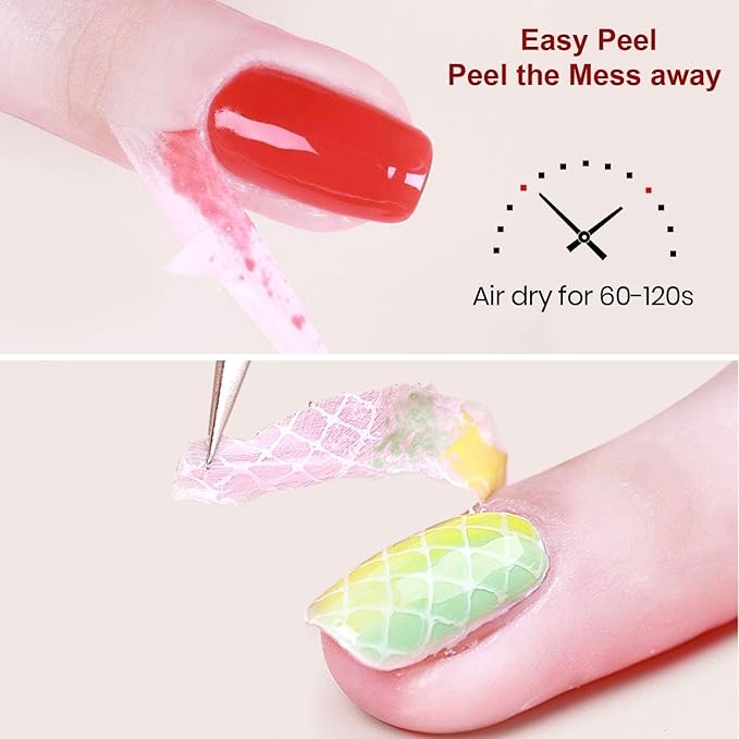 Beetles 3Pcs 15ml Gel Polish Top Coat Base Coat and Liquid Peel Off Latex Set No Wipe Base Top Coat Soak Off Uv LED Nail Lamp Finish Nails Cuticle Guard Nail Art Design Manicure Kit Nail Shine Gifts