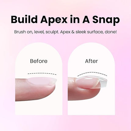 Lavender Violets 15ml Clear Rubber Base Gel Polish for Nails Thickening, Nail Strengthening Extension Sculpting Nail Glue Gel in a Bottle, Soak Off Long Lasting UV LED Builder Base Coat A105