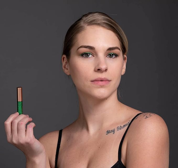 by Dr. Liia Hypoallergenic Eyeliner, Glitter Liquid Eyeliner I Gluten Free and Vegan for Sensitive Skin (5: Purple)