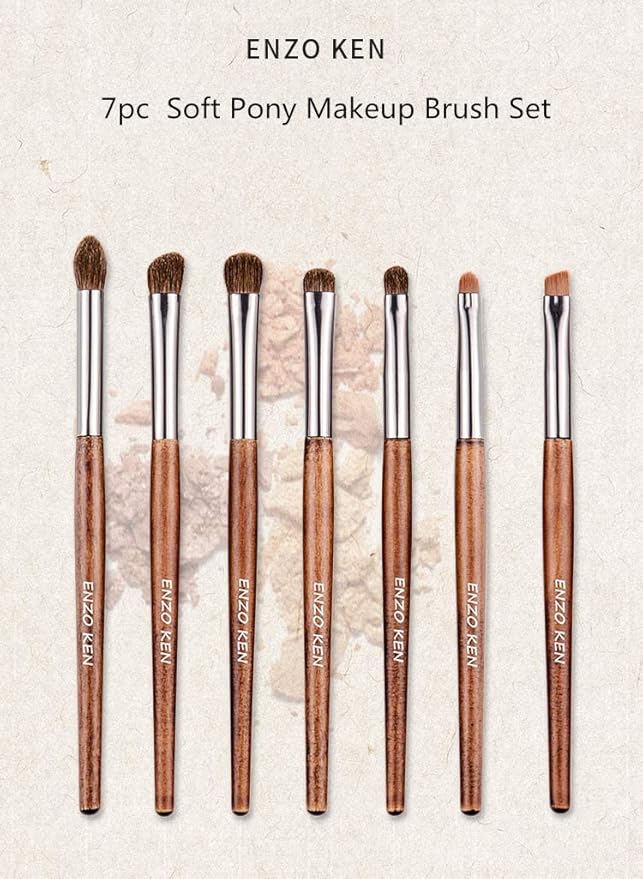 Natural Pony Hair Eye Shadow Brush Set, Small Eyeshadow Brushes Set, Eye Makeup Brushes Set Professional, Small Nose Contour Brush, Angled Eyeshadow Brush, Eyeshadow Blending Brushes