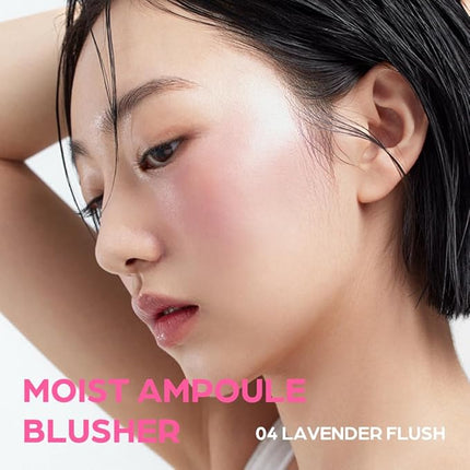 House of Hur Moist Ampoule Blusher with 50% Moisture Essence | Hydrating & Long-Lasting Blush | 0.33 fl. oz. (9 Shades) - Lavender Flush